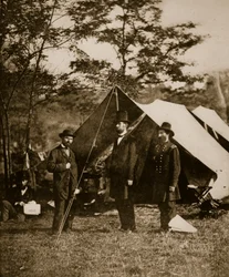 Präsident Lincoln in Sharpsburg, Oktober 1862